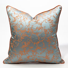 Load image into Gallery viewer, Jacquard Style Pillow Cover- Orange Marble - Truly Decorative
