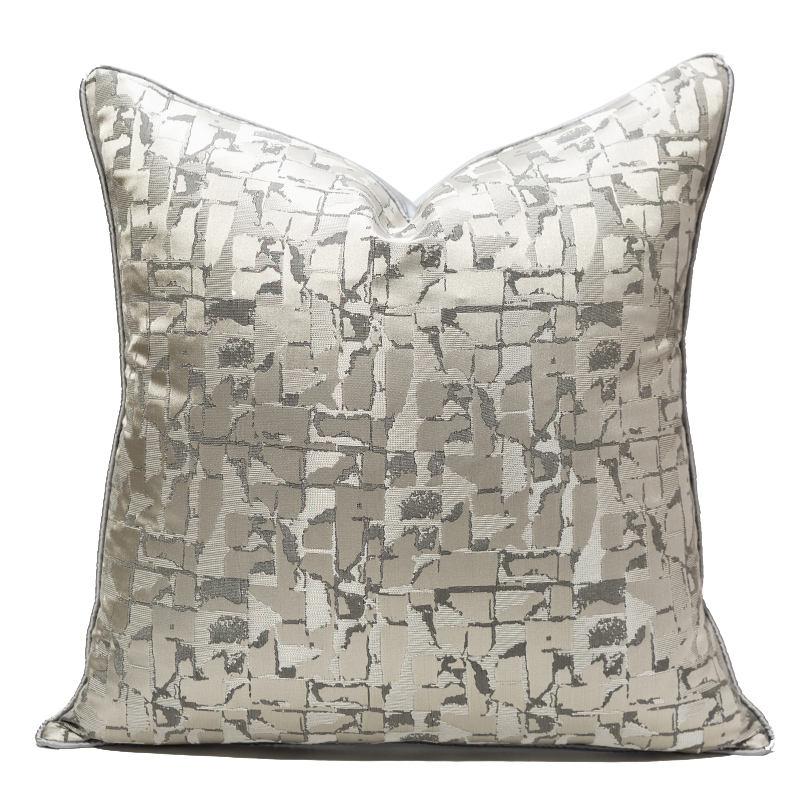 Jacquard Style Pillow Cover- Platinum Crush - Truly Decorative