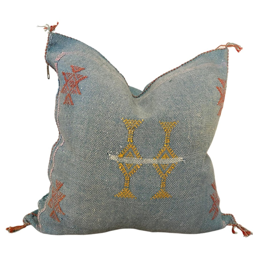 Moroccan Cactus Silk Pillow-Agava - Truly Decorative