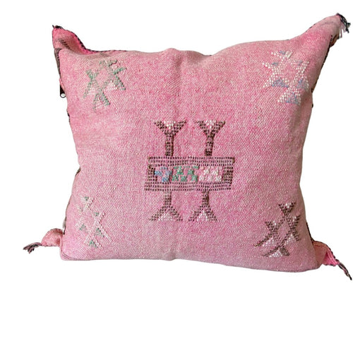 Moroccan Cactus Silk Pillow- Penny - Truly Decorative