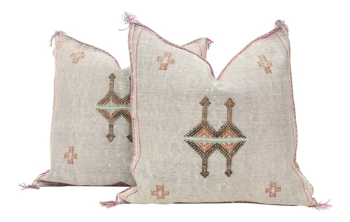 Moroccan Cactus Silk-Pink & Grey - Truly Decorative